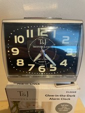 Vintage Tavistock And Jones Super Silent Quartz Alarm Clock Glow In the Dark VGC