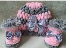 Hand knitted Romany Bling baby