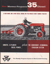 1960 New Massey-Ferguson "35 Diesel" Tractor Brochure Leaflet