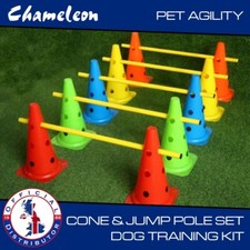 Dog Pet Agility JUMP Training Equipment Backyard 10 x Cone Set