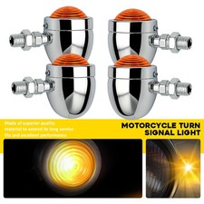 4X 12V Chrome Motorcycle Turn