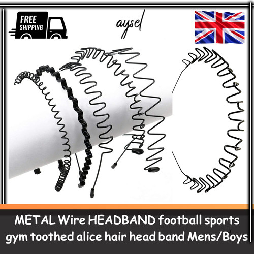 Metal wire headband football - metal,