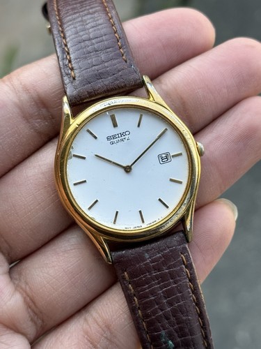 Seiko slim gold - gold, date