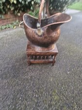 Antique copper coal scuttle - antique,