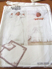 Vintage " Little Vogue 2878" Baby Layette Christening Sewing Pattern.