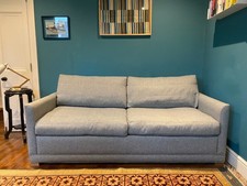 sofa bed 3 seater herringbone