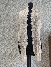 Antique Maltese Lace Scarf Stole