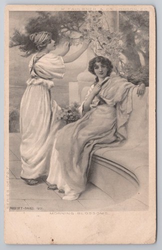 1911 art postcard morning - 1911,