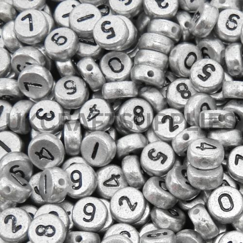 7mm silver number - silver,