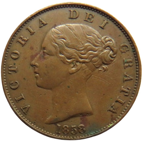 1858 queen victoria young head - victoria,