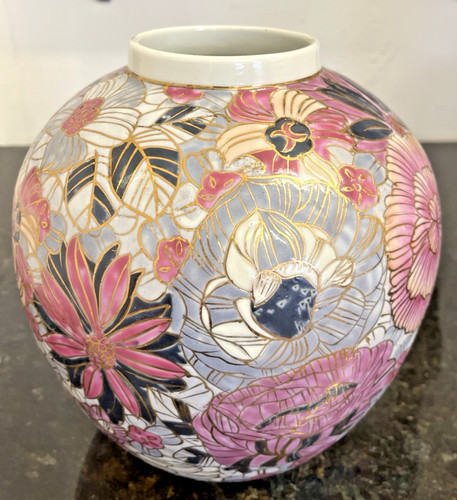 Japanese satsuma style vase - satsuma,