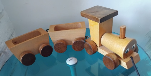 Vintage hand made wooden - hand,