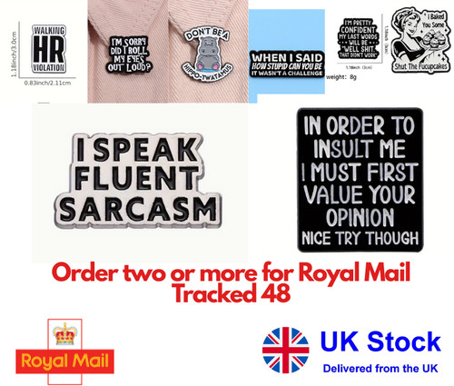 Funny sarcastic enamel pin - sarcastic,