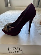 Love Label Burgundy Dark Red