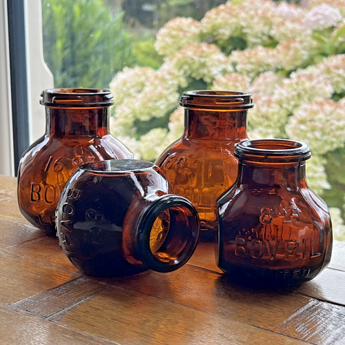 Amber bovril screw top - amber,