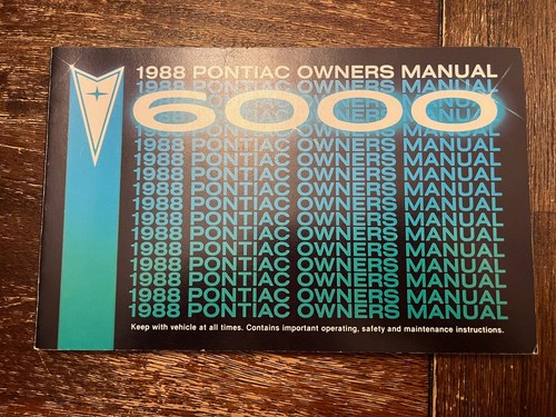 1988 pontiac 6000 factory - 6000,