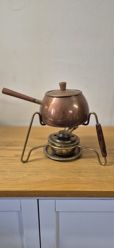 Vintage copper fondue set - copper, pot