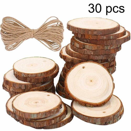 30pcs 6cm wood log slices - 5-6cm,