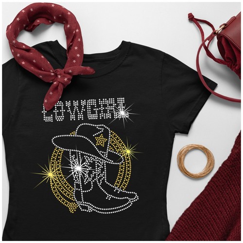 Cowgirl rhinestone ladies - rhinestone, t