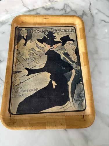 Vintage woven tray with divan - woven,