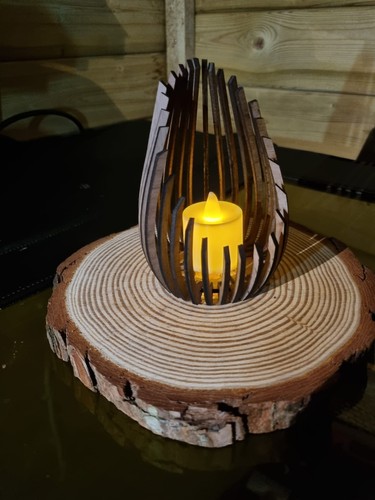 Wooden led candle - wooden,