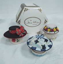 Willow Hall Hat Shaped Trinket Boxes Set Jane Asher Collection - SB17