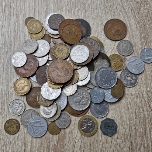 Old english foreign coins - old,