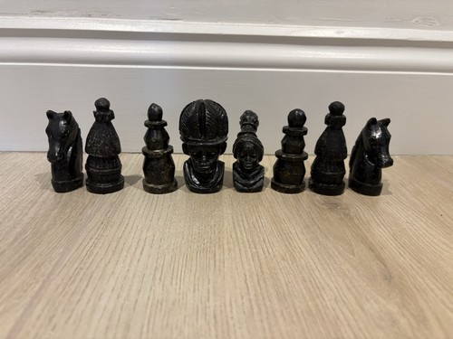 African style chess set metal - chess,