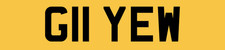 PRIVATE CAR REG NUMBER PLATE G11 YEW ALL FEES PAID / TRANSFER OR STORE