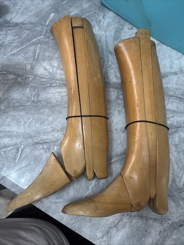 Antique vintage wooden shoes - vintage,