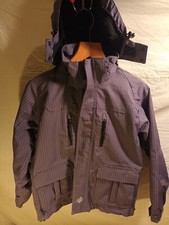 Ladies Surfanic Grey Pin Stripe  Snow Boarding Ski Jacket Fit Size S 140