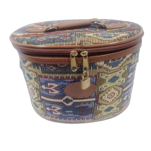 Vintage tapestry vanity case - vanity,