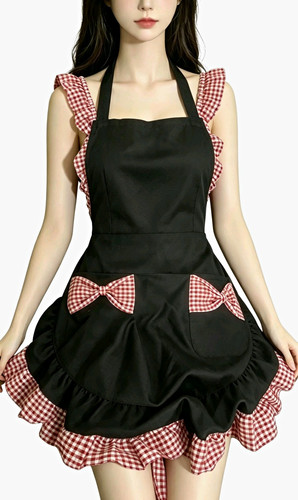 Women vintage black bib - vintage,