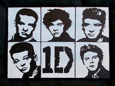 Canvas Art Painting One Direction Music Group Band Blue 14x10 inch Poster