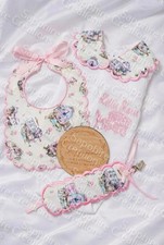 Baby Girls Pink Bib Sleepsuit