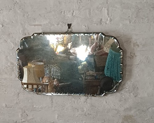 1930 mirror with distressed - with,