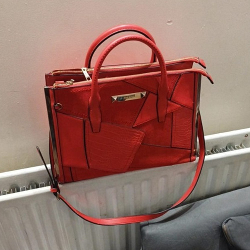 River island leather satchel - leather,