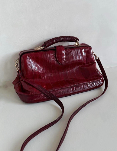 Eel skin 20th century burgundy