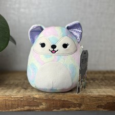 Squishmallow Felixine The Rainbow Fox - Tie-dye Purple/blue Small Fox Retired 5"