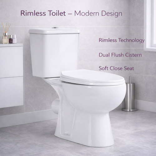 Modern rimless toilet close - wc,