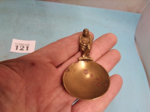 Vintage brass tea caddy - tea,