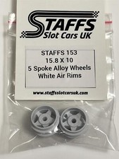 Staffs Slot Cars 5 Spoke White