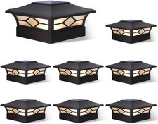 Solar Post Cap Lights Outdoor Waterproof Powered Deck Fence Lights for 4x4 Wood*