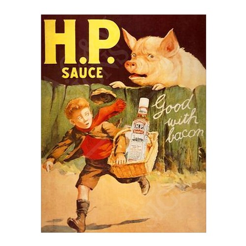 Sauce metal sign plaque man - hp,