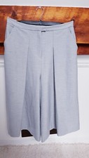 Whistles Grey Culottes size 16 stretchy viscose blend tailored