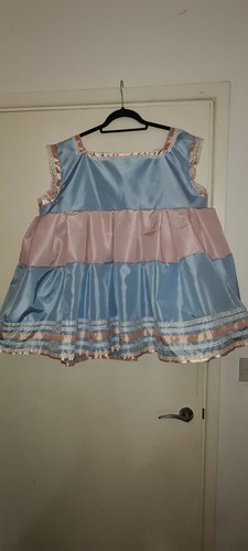 Sissy baby pink blue - , satin