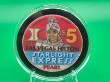 STARLIGHT EXPRESS 1997 $5 VINTAGE LAS VEGAS HILTON HOTEL & CASINO CHIP