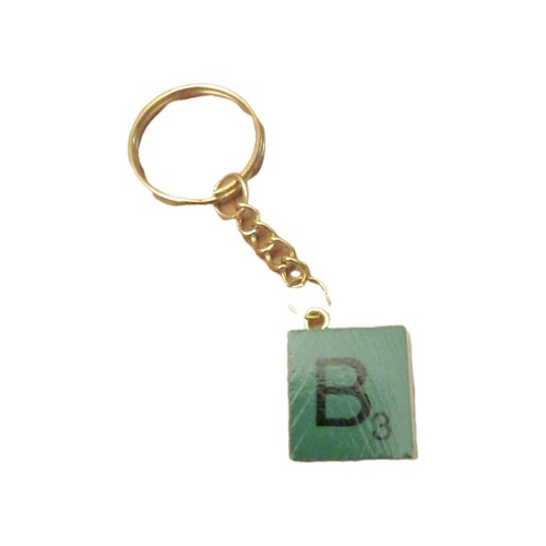 Scrabble style letter keyring - scrabble,