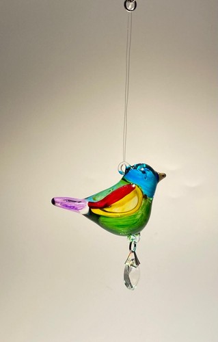 Handmade glass bird - handmade, hanging