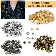 Tree Shape Screw Back Studs with Pins Various Sizes Leather Crafts Jackets Coats